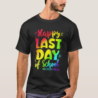 Gelukkige laatste dag van de school bus chauffeur  t-shirt