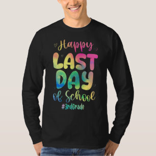 Gelukkige laatste dag van school 3e klas stropdas t-shirt