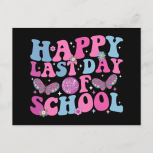Gelukkige Laatste Dag van School Disco Ball Groovy Briefkaart