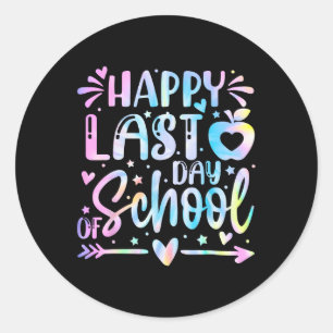 Gelukkige laatste dag van school leraar Afstuderen Ronde Sticker