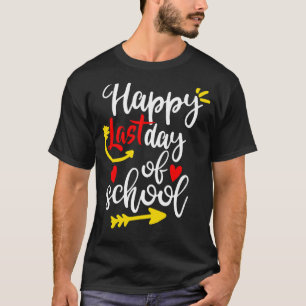 Gelukkige laatste dag van school leuke studenten e t-shirt