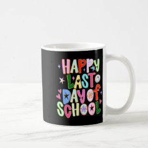 Gelukkige laatste schooldag grappige eind van het koffiemok