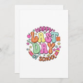 Gelukkige laatste schooldag kaart (Voorkant / Achterkant)