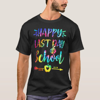 Gelukkige Laatste Schooldag Tie Dye Studenten En T T-shirt