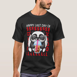 Gelukkige laatste schooldag voor leerlingen en ler t-shirt
