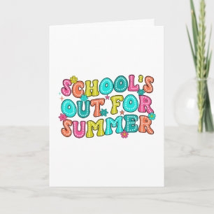 Gelukkige laatste schooldag zomervakantie student kaart