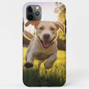 Gelukkige Labrador Puppy Running iPhone 11 Pro Max Hoesje