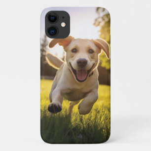 Gelukkige Labrador Puppy Running iPhone 11 Hoesje