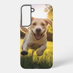 Gelukkige Labrador Puppy Running Samsung Galaxy Hoesje