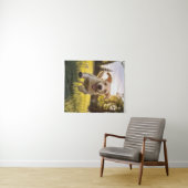 Gelukkige Labrador Puppy Running Wandkleed (In Situ (horizontaal))