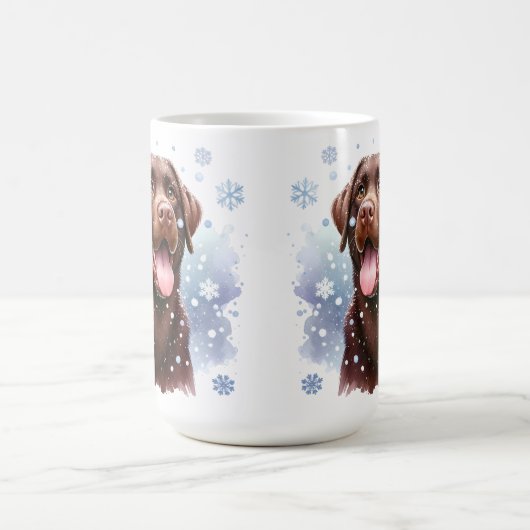 Gelukkige Labrador Retriever Puppy Dog Kerstmis Koffiemok (Center)