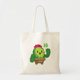 Gelukkige Lachende Cactus Kawai Boodschappentas Tote Bag