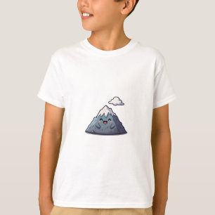 Gelukkige Lachende Sneeuw Piek Berg Kinderen T-shirt