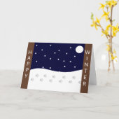 Gelukkige Landelijke Winter Kaart (Gele Bloem)