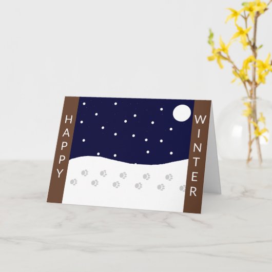 Gelukkige Landelijke Winter Kaart (Gele Bloem)