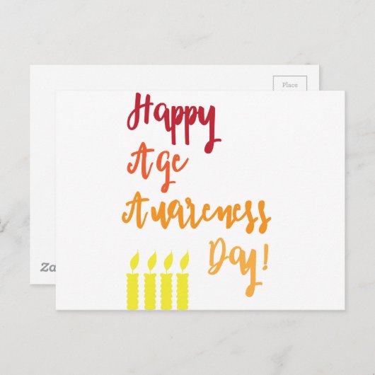 Gelukkige leeftijdsbewustzijnsdag grappige verjaar briefkaart (Voorkant / Achterkant)