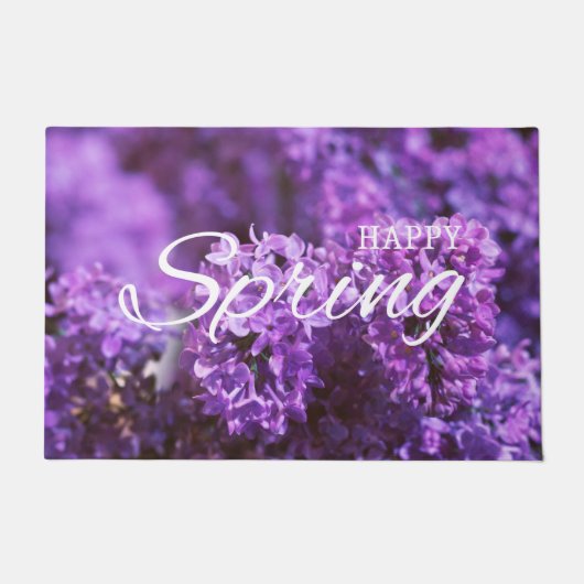 GELUKKIGE LENTE BLOEMEN DEURMAT (Voorkant)