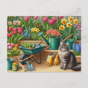 Gelukkige Lente Bloementuin Briefkaart