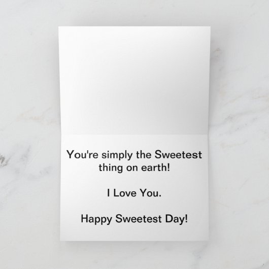 Gelukkige liefste dag twee harten kaart (Binnen)