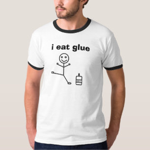 gelukkige lijm vijg, ik eet lijm t-shirt