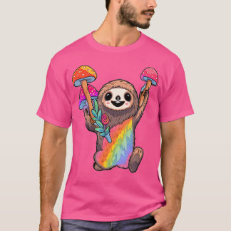 Gelukkige Luiaard Edm Rave Psychedelische Dj T-shirt