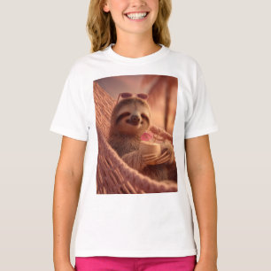 Gelukkige Luiaard Ontspannen in een hangmat T-shirt