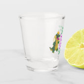 Gelukkige Mardi Gras Gator King Shot Glas (Links)