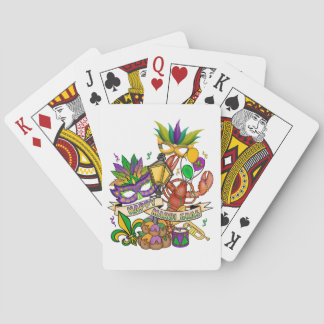 Gelukkige Mardi Gras-speelkaarten Pokerkaarten
