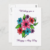 Gelukkige Meidag Briefkaart (Voorkant / Achterkant)