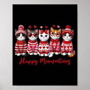 Gelukkige Meowentines Dag Grappig Cadeau Valentijn Poster