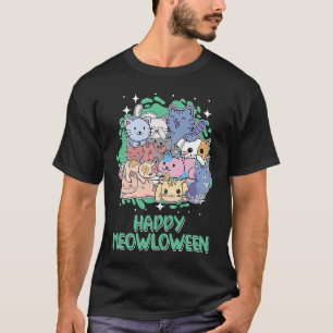 Gelukkige Meowloween Kat  Halloween Kitten Enge Ka T-shirt