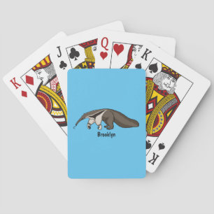 Gelukkige miereneter cartoon illustratie pokerkaarten