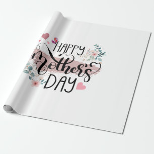 Gelukkige Moederdag 2025 Schattige Bloemen voor Vr Cadeaupapier