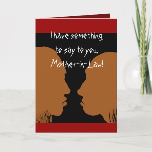 Gelukkige Moederdag aan schoonmoeder. Kaart (Voorkant)