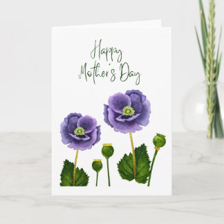 Gelukkige Moederdag Aquarel Bloemkaart Kaart