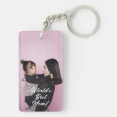 Gelukkige Moederdag Beste Mam Moderne Aangepaste f Sleutelhanger (achterkant)