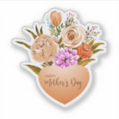 Gelukkige Moederdag Bloemen sticker (Voorkant)