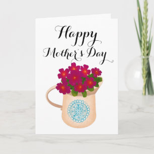Gelukkige Moederdag Bloemengietkan Kaart