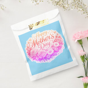 Gelukkige Moederdag bloemenkrans lijm feest Bedankzakje
