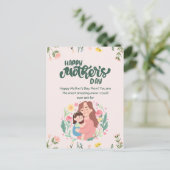 Gelukkige moederdag  briefkaart (Staand voorkant)
