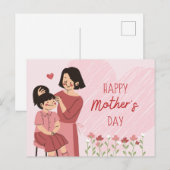 Gelukkige Moederdag  Briefkaart (Voorkant / Achterkant)