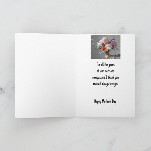 Gelukkige Moederdag Dank & houdt van u Kaart (Binnen)