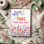 Gelukkige Moederdag Dank u Wildbloemen Plezier Kaart