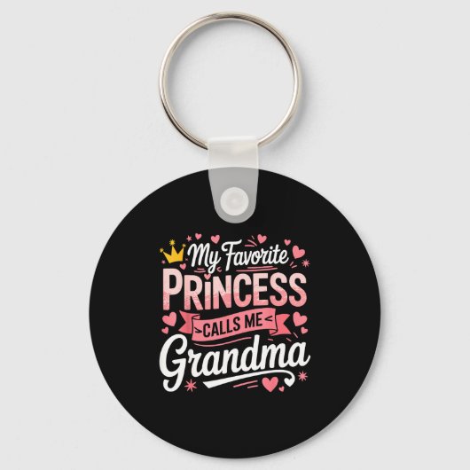 Gelukkige Moederdag favoriete prinses belt oma Sleutelhanger (Voorkant)