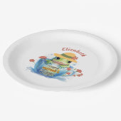 Gelukkige Moederdag Frog en Pet in een theekopje Papieren Bordje (Gekanteld)