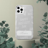 Gelukkige Moederdag in grijze achtergrond aangepas Case-Mate iPhone Case
