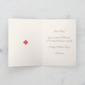 Gelukkige Moederdag in Rood & Wit Kaart (Binnen)