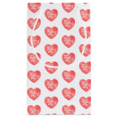 Gelukkige moederdag in roze hart, waterverf hart klein cadeauzakje (Achterkant)