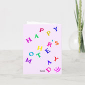 Gelukkige Moederdag Kaart met Speelse Vrouw - Grap (Achterkant)