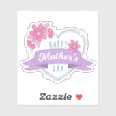 Gelukkige moederdag liefde hart sticker (Vel)